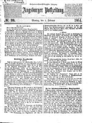 Augsburger Postzeitung Montag 1. Februar 1864