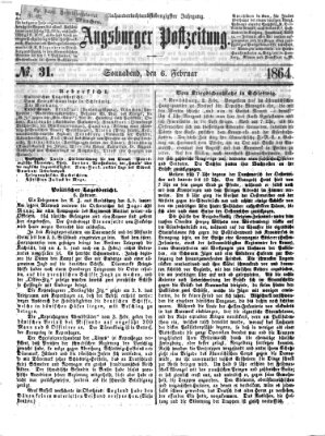 Augsburger Postzeitung Samstag 6. Februar 1864