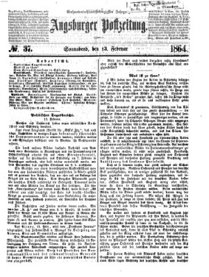 Augsburger Postzeitung Samstag 13. Februar 1864