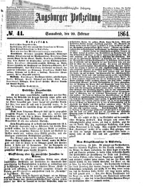 Augsburger Postzeitung Samstag 20. Februar 1864