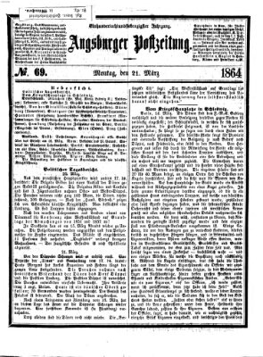 Augsburger Postzeitung Montag 21. März 1864