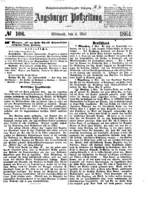 Augsburger Postzeitung Mittwoch 4. Mai 1864