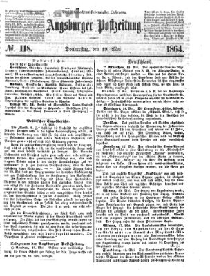 Augsburger Postzeitung Donnerstag 19. Mai 1864