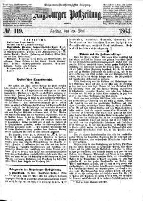 Augsburger Postzeitung Freitag 20. Mai 1864