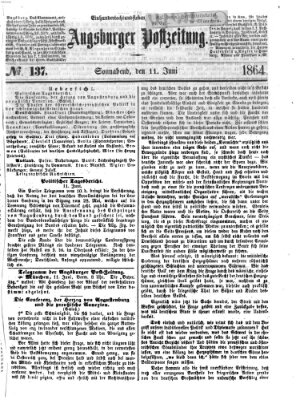 Augsburger Postzeitung Samstag 11. Juni 1864