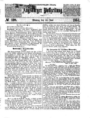 Augsburger Postzeitung Montag 13. Juni 1864