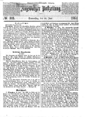 Augsburger Postzeitung Donnerstag 16. Juni 1864