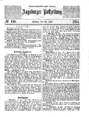 Augsburger Postzeitung Freitag 24. Juni 1864