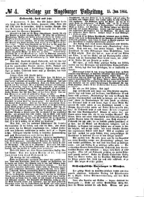 Augsburger Postzeitung Freitag 15. Januar 1864