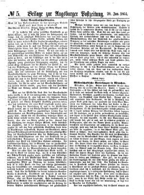 Augsburger Postzeitung Mittwoch 20. Januar 1864