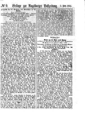 Augsburger Postzeitung Mittwoch 3. Februar 1864