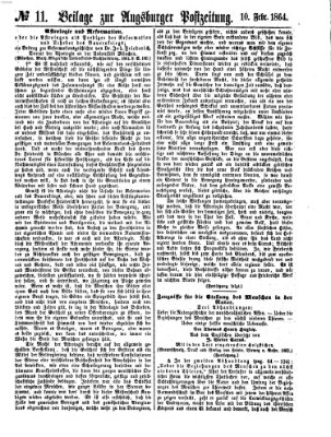 Augsburger Postzeitung Mittwoch 10. Februar 1864