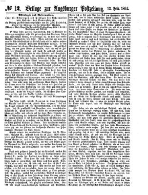 Augsburger Postzeitung Freitag 12. Februar 1864