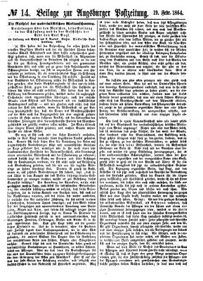 Augsburger Postzeitung Freitag 19. Februar 1864