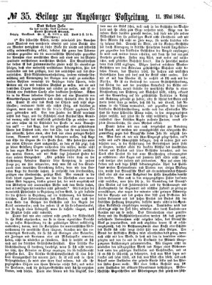 Augsburger Postzeitung Mittwoch 11. Mai 1864