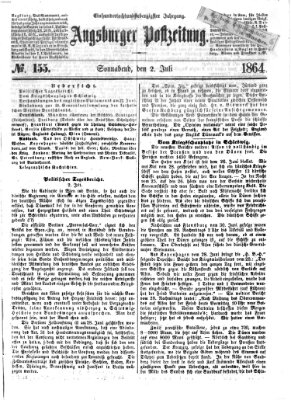 Augsburger Postzeitung Samstag 2. Juli 1864