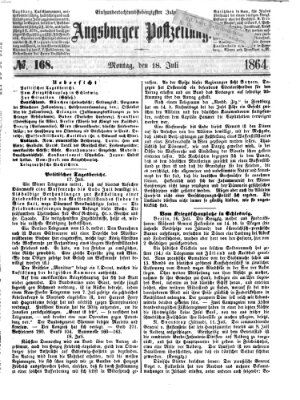 Augsburger Postzeitung Montag 18. Juli 1864