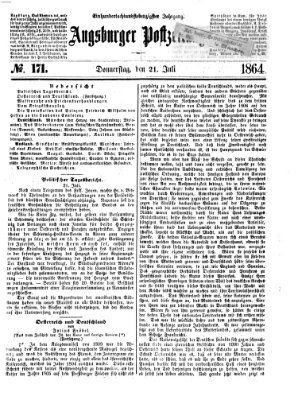 Augsburger Postzeitung Donnerstag 21. Juli 1864