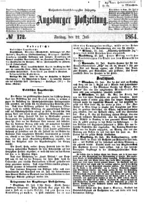 Augsburger Postzeitung Freitag 22. Juli 1864