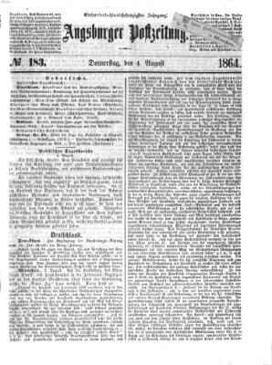 Augsburger Postzeitung Donnerstag 4. August 1864