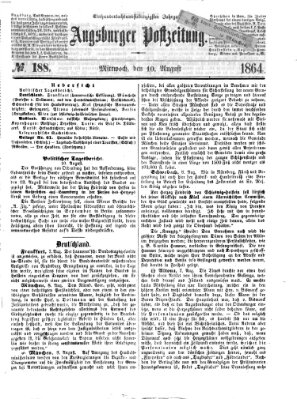 Augsburger Postzeitung Mittwoch 10. August 1864