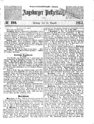 Augsburger Postzeitung Freitag 12. August 1864