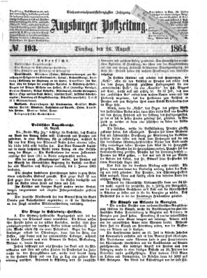 Augsburger Postzeitung Dienstag 16. August 1864