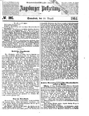 Augsburger Postzeitung Samstag 20. August 1864