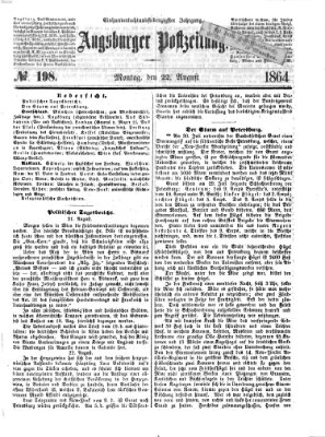 Augsburger Postzeitung Montag 22. August 1864