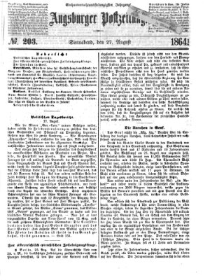 Augsburger Postzeitung Samstag 27. August 1864