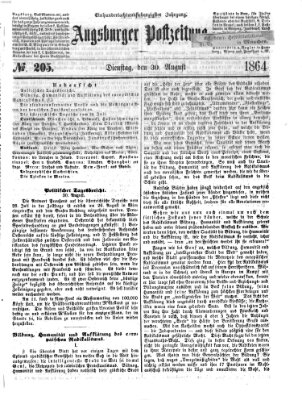 Augsburger Postzeitung Dienstag 30. August 1864