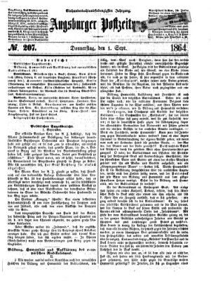 Augsburger Postzeitung Donnerstag 1. September 1864