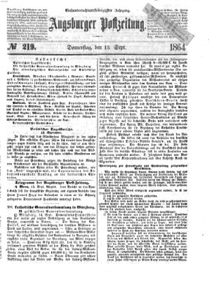 Augsburger Postzeitung Donnerstag 15. September 1864