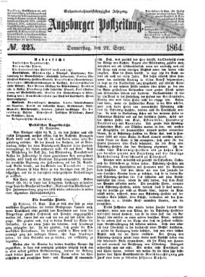 Augsburger Postzeitung Donnerstag 22. September 1864