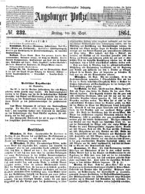Augsburger Postzeitung Freitag 30. September 1864