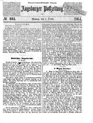 Augsburger Postzeitung Montag 3. Oktober 1864