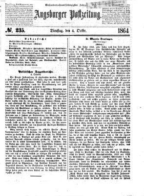 Augsburger Postzeitung Dienstag 4. Oktober 1864