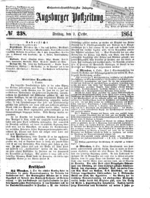 Augsburger Postzeitung Freitag 7. Oktober 1864