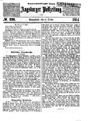 Augsburger Postzeitung Samstag 8. Oktober 1864