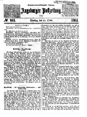 Augsburger Postzeitung Dienstag 11. Oktober 1864