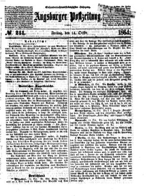 Augsburger Postzeitung Freitag 14. Oktober 1864