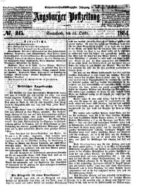 Augsburger Postzeitung Samstag 15. Oktober 1864