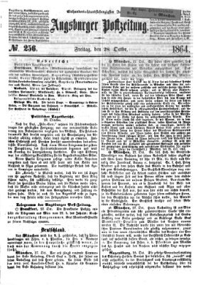 Augsburger Postzeitung Freitag 28. Oktober 1864