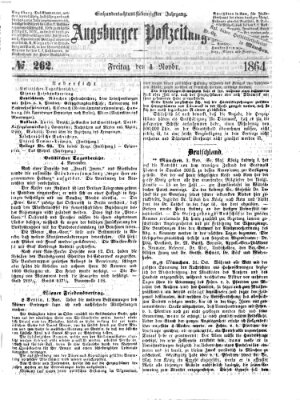 Augsburger Postzeitung Freitag 4. November 1864