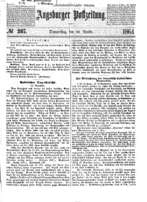 Augsburger Postzeitung Donnerstag 10. November 1864