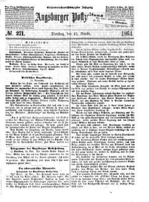 Augsburger Postzeitung Dienstag 15. November 1864