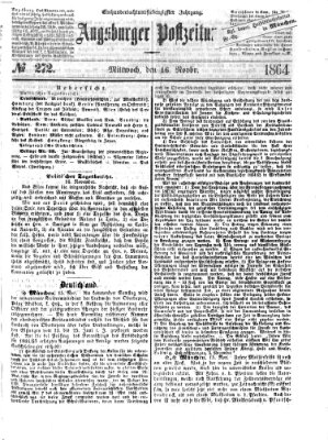 Augsburger Postzeitung Mittwoch 16. November 1864