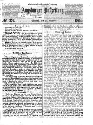 Augsburger Postzeitung Montag 21. November 1864