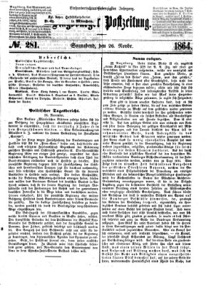 Augsburger Postzeitung Samstag 26. November 1864