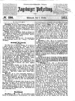 Augsburger Postzeitung Mittwoch 7. Dezember 1864